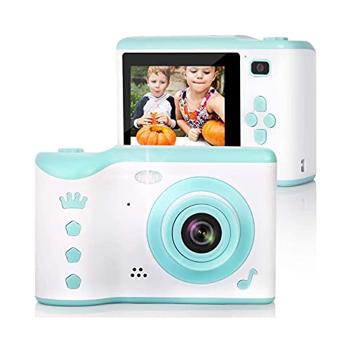 GIENEX Kids Selfie Camera, Christmas Birthday Gifts for Boys Age 3-9, HD Digital Video Cameras for Toddler, Portable Toy for 3 4 5 6 7 8 Year Old Boy with 32GB SD Card (Color : Blue)