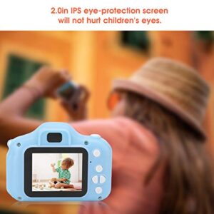X2 Multifunctional Childrens Digital Camera, Photo Video Mini Camera with Memory Card Gift for Children(Blue 32GB)