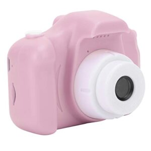 x2 multifunctional childrens digital camera, photo video mini camera with memory card gift for children(pink 32gb)