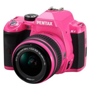 pentax k-r 12.4 mp digital slr camera with 3.0-inch lcd and 18-55mm f/3.5-5.6 lens (pink)