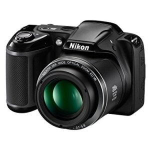 Nikon Coolpix L340 20.2Mp Point and Shoot Digital Camera with 28X Optical Zoom, 8Gb Card and Camera Bag Black