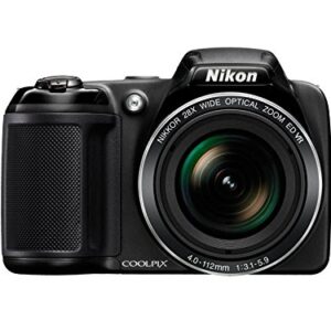 Nikon Coolpix L340 20.2Mp Point and Shoot Digital Camera with 28X Optical Zoom, 8Gb Card and Camera Bag Black