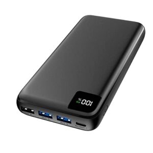 bilivein power bank portable charger – 27000mah portable phone charger 22.5w fast charging pd qc3.0 external battery pack with 4 outputs for iphone, samsung, tablets