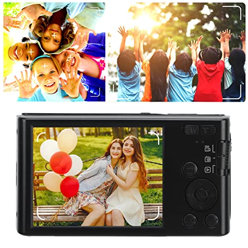 4k Digital Camera, Portable Compact Camera, 2.8 inch Screen, 16X Digital Zoom, 48 Megapixels, 4k Video Resolution, Built in Fill Flash, Suitable for Teenage Beginners (Black)