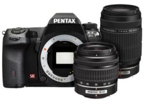 pentax k-5 iis 16.3 mp dslr with 18-55mm dal and 55-300 dal lens kit (black)