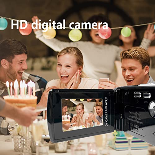 HD Digital Camera 16Million Pixel, Anti-Shake 16x Digital Zoom Camera 1080p HD TFT LCD Screen Night Vision DV Student Gift Camera, 2.4 Inch