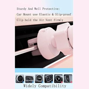 Enaiwn Cute Anime Hello Kitty Phone Mount for Car,Pink Cat Air Vent Clip Car Phone Holder Mount Fit for All Cell Phone, Pretty Car Accessories for Women and Girls (Pink)