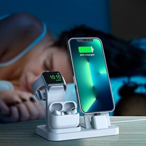 Tiitarn 3 in 1 Charging Station for iPhone AirPods Apple Watch Charger Stand Dock for Multiple Devices Compatible with iWatch SE/7/6/5/4/3/2/1 iPhone Series AirPods