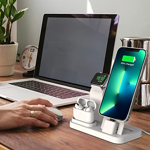 Tiitarn 3 in 1 Charging Station for iPhone AirPods Apple Watch Charger Stand Dock for Multiple Devices Compatible with iWatch SE/7/6/5/4/3/2/1 iPhone Series AirPods