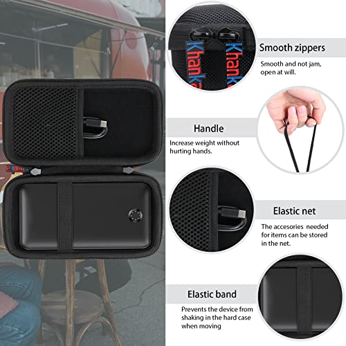 khanka Hard Travel Case Replacement for Anker 347 Power Bank (PowerCore 40K), 40,000mAh Battery Pack, Case Only (Black)