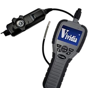 Vividia VA-150 Gray Two-Way Articulating Borescope Videoscope Inspection Camera with 6mm Diameter Probe and 2.7" Monitor and 640x480 Image Resolution