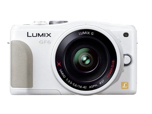 Panasonic Lumix digital SLR camera kit lens Lumix GF6 electric standard zoom lens attached white DMC-GF6X-W