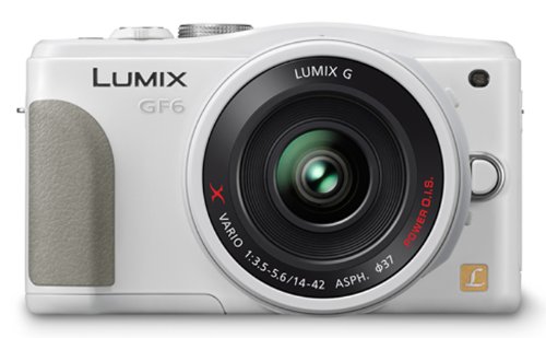 Panasonic Lumix digital SLR camera kit lens Lumix GF6 electric standard zoom lens attached white DMC-GF6X-W