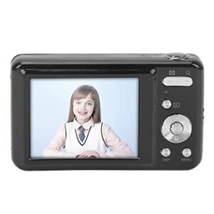 jopwkuin 48mp digital camera, self timer single shot automatic white balance portable digital camera abs for beginners(black)