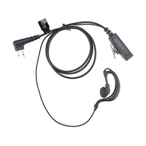 ks k-storm cp200 earpiece headset compatible with motorola walkie talkies cls1110, cls1413, cls1450, gp88, rdm2070d, vl50, g shape, pu material, black