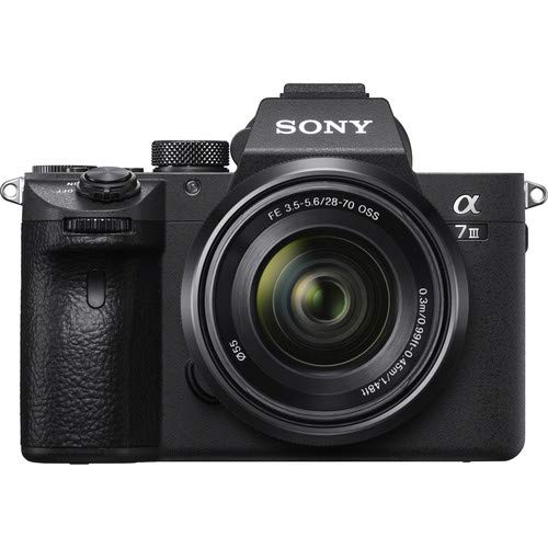 Sony Alpha a7 III Mirrorless Camera with 28-70mm Lens ILCE7M3K/B with Soft Bag, Additional Battery, Rode Mic, LED Light, 64GB Memory Card, Sling Soft Bag, Card Reader, Plus Essential Accessories