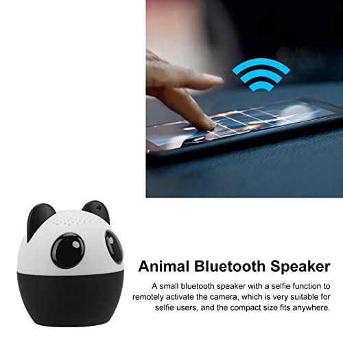 Cute Animals Wireless Speakers, Pet Mini Speaker Compact Ultra Portable Powerful 3W Audio Driver Gift with Selfie Function for Kids(Panda)