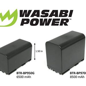 Wasabi Power Battery (2-Pack) Charger for Canon BP-970G, BP-975 & Canon EOS C100 Mark II, EOS C300 PL, EOS C500 PL, GL2, XF200, XF205, XF300, XF305, XH A1S, XH G1S, XL H1A, XL H1S, XL2, RED Komodo 6K