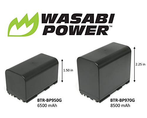 Wasabi Power Battery (2-Pack) Charger for Canon BP-970G, BP-975 & Canon EOS C100 Mark II, EOS C300 PL, EOS C500 PL, GL2, XF200, XF205, XF300, XF305, XH A1S, XH G1S, XL H1A, XL H1S, XL2, RED Komodo 6K