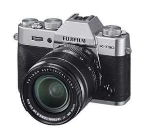 fujifilm x-t30 mirrorless digital camera w/xf18-55mm kit – silver