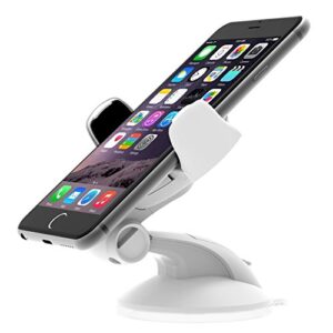 iottie easy flex 3 car mount holder for iphone 7/6s/6, galaxy s7/s7 edge, s6/s6 edge – retail packaging – white