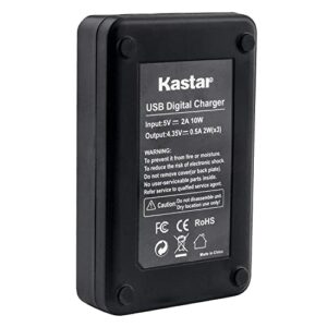 Kastar Battery 3-Pack + LCD Triple Charger Replacement for Olympus LI-42B LI-40B, Fujifilm NP-45 NP-45A NP-45B NP-45S, Nikon EN-EL10, Kodak KLIC-7006, Casio NP-80, Pentax D-Li63 D-Li108, Ricoh DS-6365