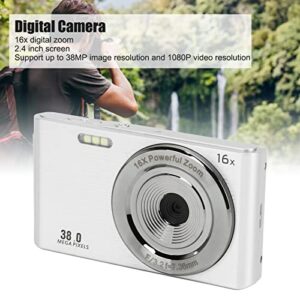 2.4 Inch Digital Camera, Portable Compact Camera, 16X Digital Zoom, 1080P 38 Million Pixels, Built in Fill Flash, USB Data Transfer, Suitable for Teenage Beginners