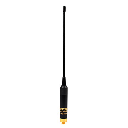 TWAYRDO AL-800 VHF/UHF 2m 70cm Walkie Talkie SMA-Female Extendable Antenna Dismountable 33.5-inch for Baofeng BF-UV5R BF-888s PUXING WOXUN Kenwood TK-360 TK-370 Two Way Radio