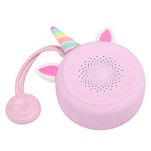 Bluetooth Speaker Pink Waterproof, Unicorn Cartoon Wireless Bluetooth Portable Speaker Desktop Wireless Music Player for Camping/Beach/Sports/Shower