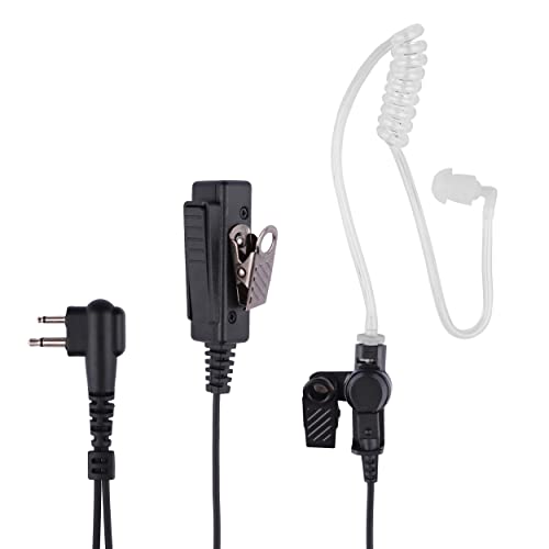 Motorola CP200 CP200D Earpiece, Compatible with Motorola BPR40 CP100D CP185 RDM2070D Two Way Radio Headset Walkie Walkie Surveillance Kit Police Headphones (Motorola 2 pin)