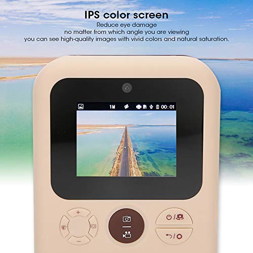 KUIDAMOS Children Print Camera, Children Digital Camera 1500 MAh High Capacity Battery IPS Color Screen Mini Picture Rich Layered for Children Toy