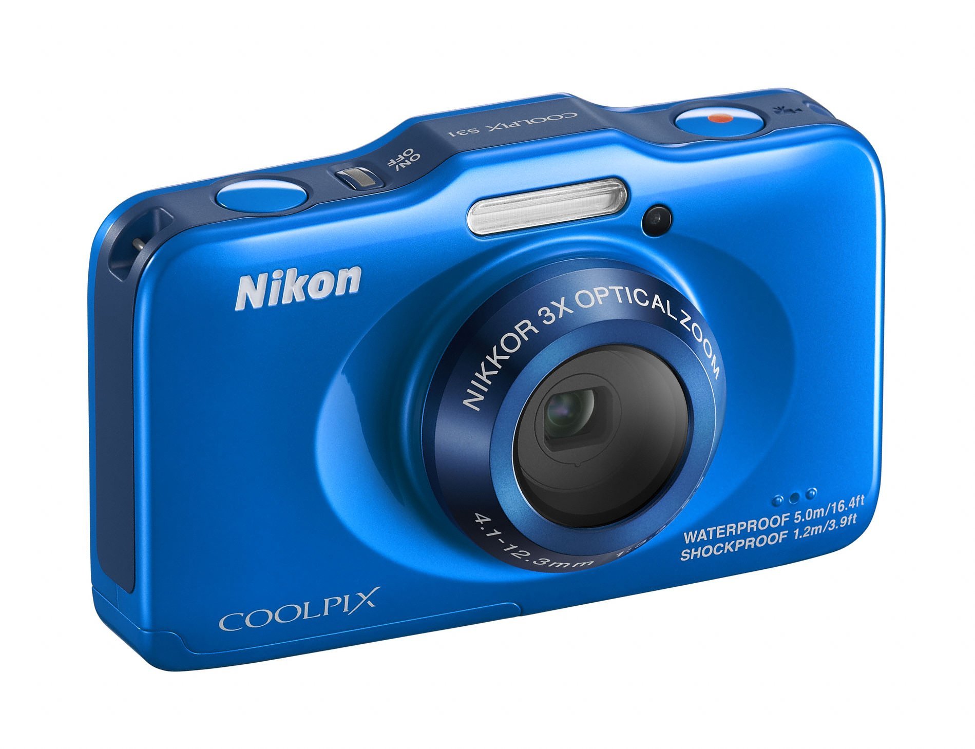 Nikon COOLPIX S31 10.1 MP Waterproof Digital Camera with 720p HD Video (Blue) (OLD MODEL)