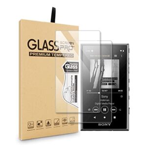 bestforyou 2pcs for sony walkman nw-a100 a105 a106hn a100tps tempered glass, 9h ultra protective glass screen protector film a105hn a106 a107 (pack of 2)