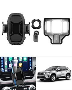 cartist car phone holder mount fit for toyota rav4 2019-2023 accessories adjustable air vent mount holder cradle (only fit danger button have knob dial) compatiable with all smartphones