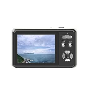 bilukmi digital camera, 1080p hd mini video camera with 3x digital zoom, 40mp lcd screen rechargeable, vlogging camera for kid,adult,beginners (black)