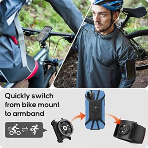 TUSITA 360° Rotation Universal Bike Phone Mount for Universal Stem & Handlebar - Fits 4.7"-6.9" Phones for iPhone 14 13 12 11 Pro Max - Compatible with Garmin Edge GPS