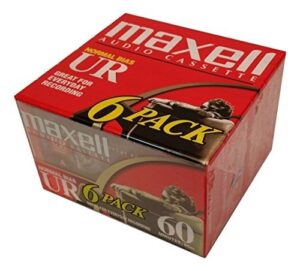 maxell(r) cassette audio tape, 60-minute normal bias standard, pack of 6 (discontinued by manufacturer)