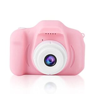 kids camera for girls and boys, mini portable 2.0 inch ips color screen children digital camera, children digital hd cameras 1080p with 32gb tf card(pink)