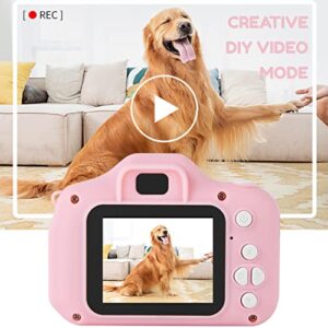 Kids Camera for Girls and Boys, Mini Portable 2.0 inch IPS Color Screen Children Digital Camera, Children Digital HD Cameras 1080P with 32GB TF Card(Pink)