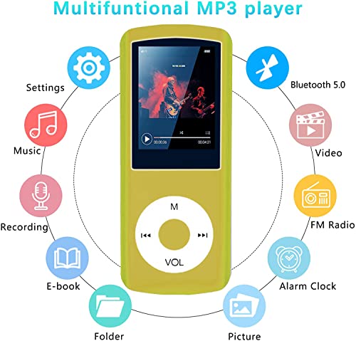 MP3 Player, Hotechs HiFi 32GB Music Player with Bluetooth 5.0, with Voice Recorder/Video/Photo Viewer/E-Book/FM Radio