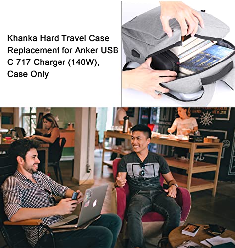 Khanka Hard Travel Case Replacement for Anker 717 (140W) / 747 GaNPrime 150W Wall Charger, Case Only