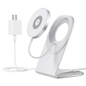 magnetic wireless charger for apple series, mag-safe charger stand 15w fast wireless charging stand/pad+5ft usb-c cable for iphone 14 13 12 pro max mini, airpods(with 20w usb-c pd adapter)mag chargers