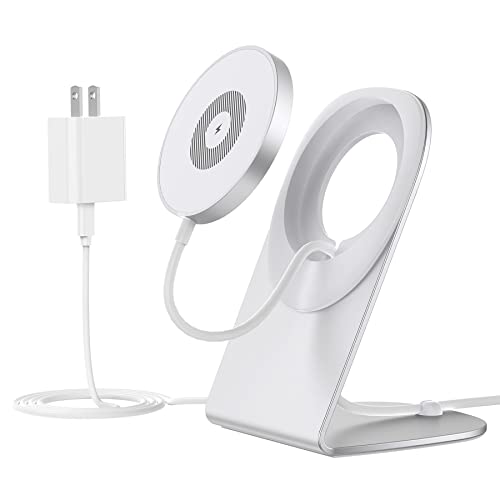 Magnetic Wireless Charger for Apple Series, Mag-Safe Charger Stand 15W Fast Wireless Charging Stand/Pad+5ft USB-C Cable for iPhone 14 13 12 Pro Max Mini, Airpods(with 20W USB-C PD Adapter)Mag Chargers