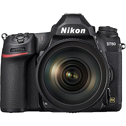 Nikon D780 24.5 MP Full Frame DSLR Camera with 24-120mm Lens (1619) - Video Bundle - W/Sandisk Extreme Pro 64GB Card + Rode Mic + 4K Screen + Headphones + Extra Battery + Nikon Case + More (Renewed)