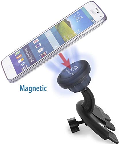 WixGear CD Slot Magnetic Car Mount Holder for Car, for Cell Phones and Mini Tablets with Fast Swift-Snap Technology, (Will not fit All CD Slots)