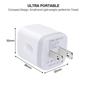 Single USB Wall Charger,TePoo 2 Pack 1A 5V One Port Plug Power Adapter Charging Block Cube Box Brick for iPhone SE,11 Pro Max/XS/XR/X/8 Plus, Samsung Galaxy S20 S10 S9 Note 10,LG,Android Phone