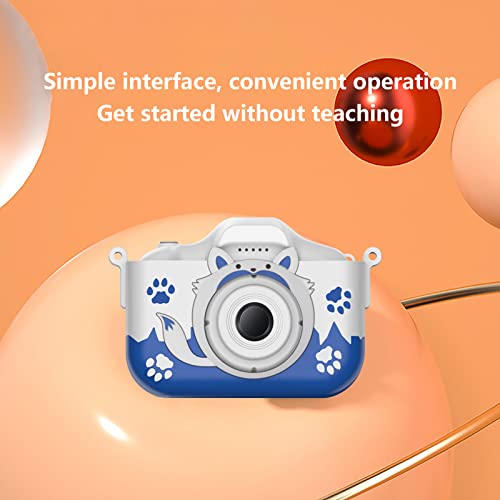 TOUMENY Digital Camera for Toddlers, Hd Mini Camera, Front and Rear Dual Lens 4000W Recordable, Digital Camera for 3 5 8 10 12 Year Old Boys and Girls, Birthday