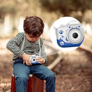 TOUMENY Digital Camera for Toddlers, Hd Mini Camera, Front and Rear Dual Lens 4000W Recordable, Digital Camera for 3 5 8 10 12 Year Old Boys and Girls, Birthday