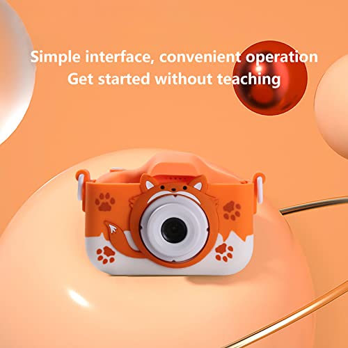 TOUMENY Digital Camera for Toddlers, Hd Mini Camera, Front and Rear Dual Lens 4000W Recordable, Digital Camera for 3 5 8 10 12 Year Old Boys and Girls, Birthday