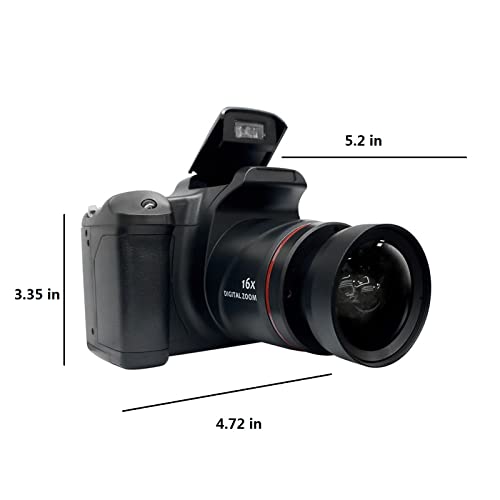 Xinsrenus 16MP Digital Camera, 2.4 Inch LCD Screen 16X Digital Zoom 720P Digital Camera with Wide Angle Lens